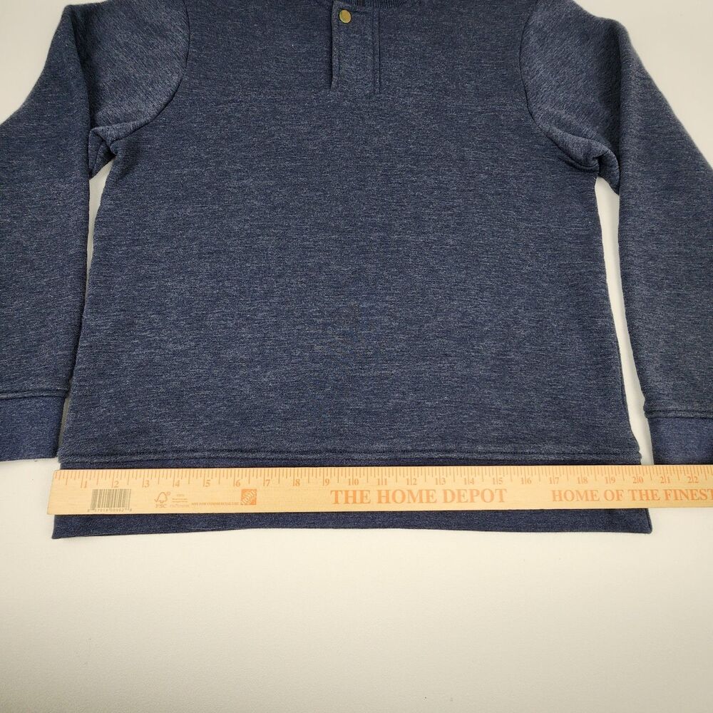 Orvis Fly Fishing Pullover Mens M Blue 1/4 Zip Embroidered Fly Sweatshirt - Picture 4 of 14